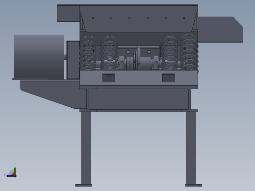 JX375-偏心激振式振动筛设计【含三维SolidWorks+CAD图+文档】右视缩略图