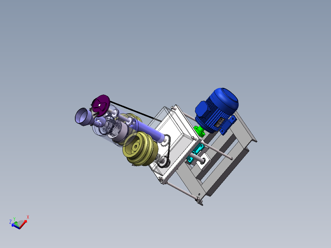 炒栗子机机器设计含三维SW模型+CAD+文档