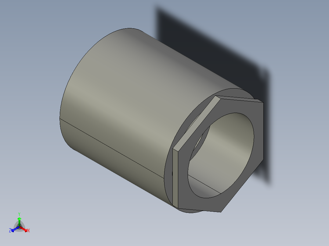 船舶管路系统SeaCor_ReducerCoupling_SxS_37J229292_2.5in x 2in正等轴测图