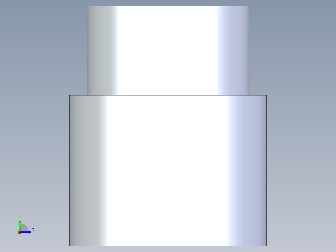 聚氯乙烯配件11-Sch80_ReducerCoupling_SxS_829-131_1in x 0.75in左视图