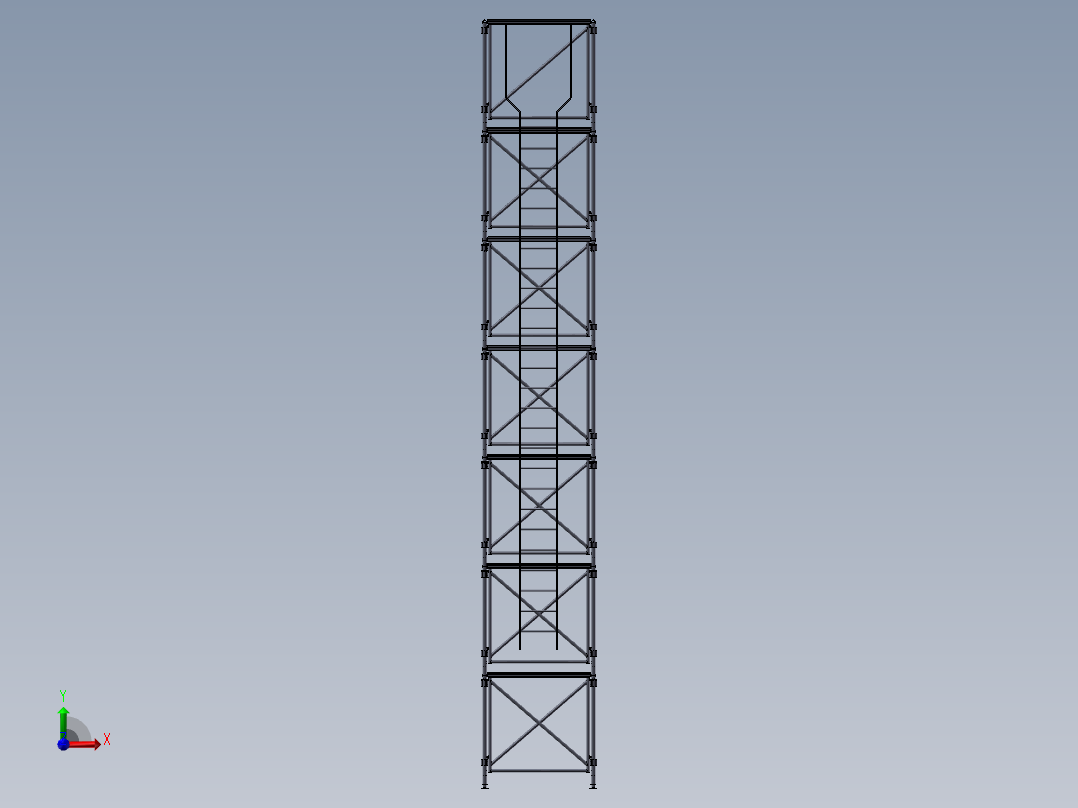 蒸汽管道模型前视图