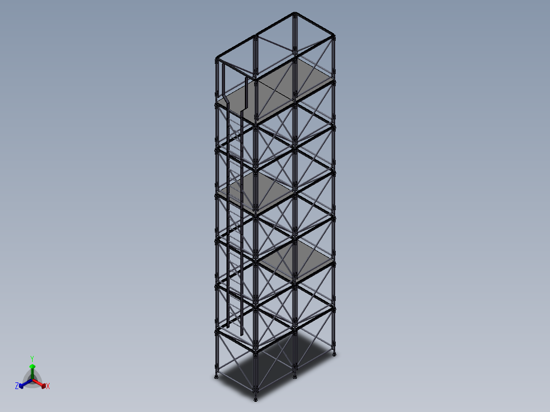 蒸汽管道模型正等轴测图