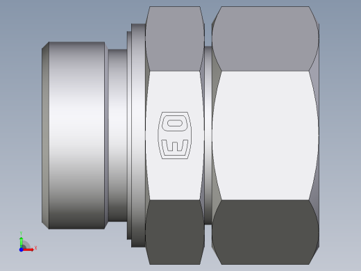 卡套式工业通用硬管接头EO_Swivel_connector_EGE35LREDCF前视缩略图
