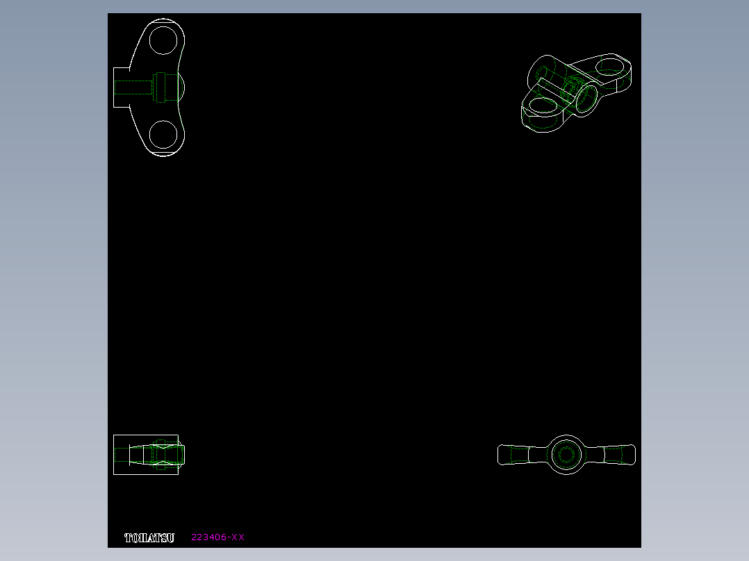 人體工學型把手(母牙)EWN-2D多系列多零件图纸模型