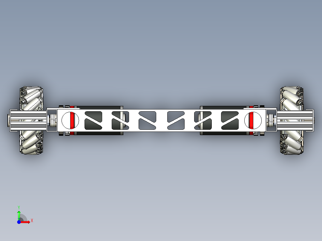 frc custom mecanum麦克纳姆轮车底盘前视图