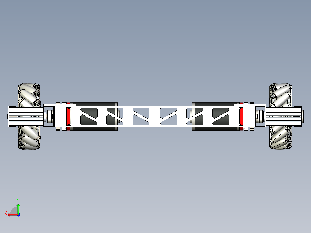 frc custom mecanum麦克纳姆轮车底盘后视图