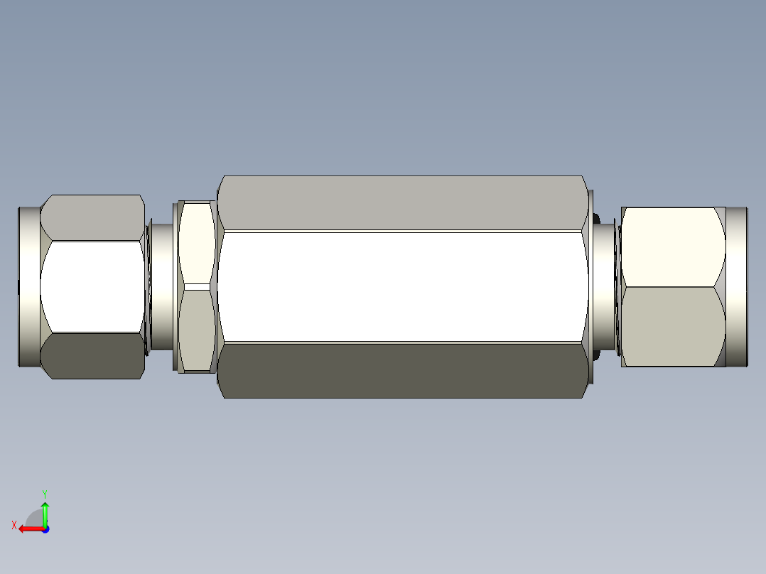 球阀-110系列12毫米Hy-Lok管接头后视图