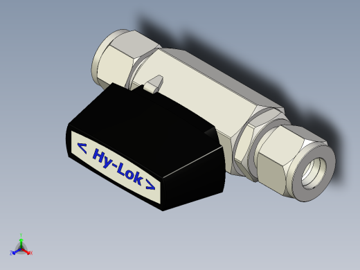 球阀-110系列12毫米Hy-Lok管接头正等轴测缩略图