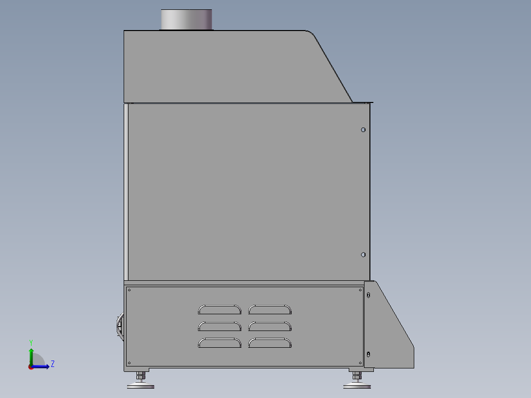 台式自动沾锡机左视图