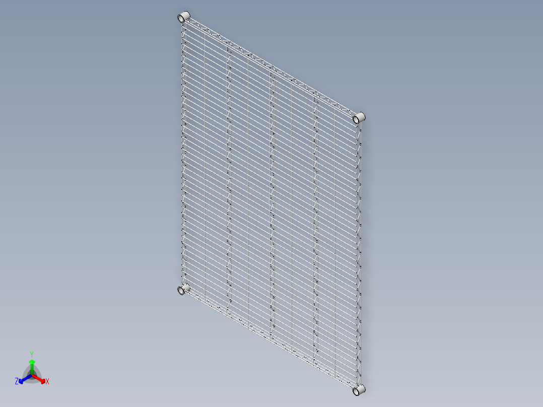 镀铬货架手推车货架正等轴测图
