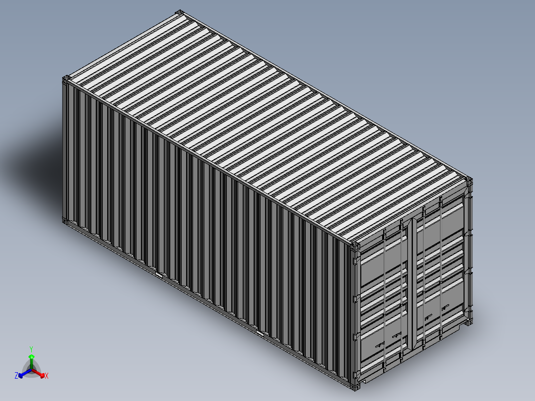 集装箱 (2)正等轴测图