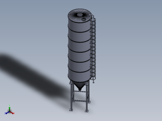 水泥筒仓正等轴测缩略图