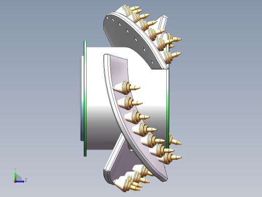 Q493-采煤机滚筒的设计【三维SolidWorks】左视缩略图