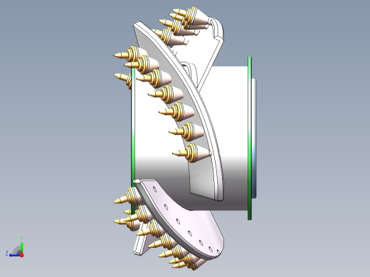 Q493-采煤机滚筒的设计【三维SolidWorks】右视缩略图