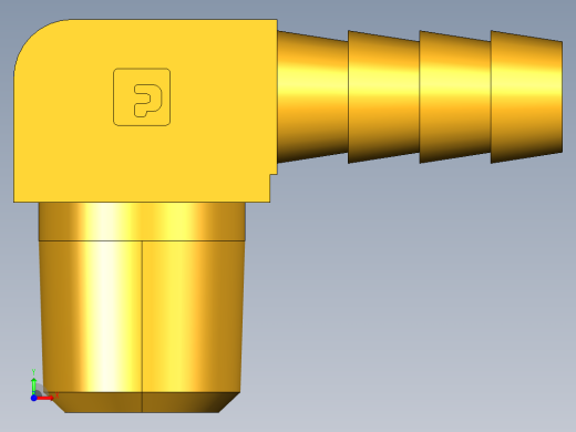 倒齿式工业管接头Hose Barb 90Deg Elbow to Male Pipe 129HB-5-4前视缩略图