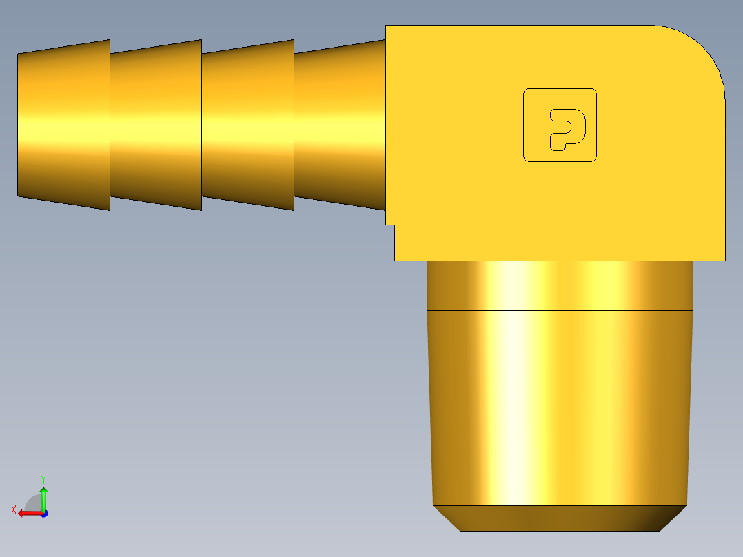 倒齿式工业管接头Hose Barb 90Deg Elbow to Male Pipe 129HB-5-4后视图