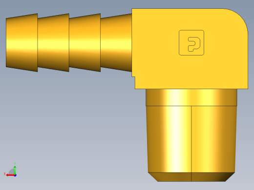 倒齿式工业管接头Hose Barb 90Deg Elbow to Male Pipe 129HB-5-4后视缩略图