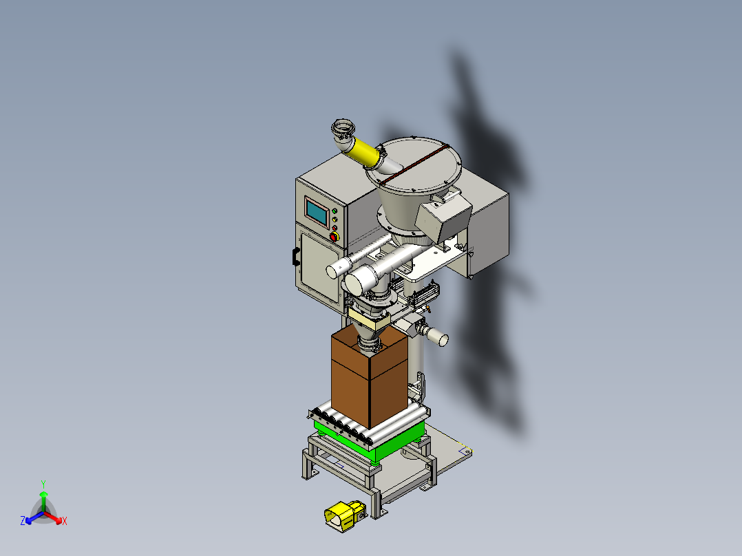 2023.02月-不锈钢填充粉设备stp正等轴测图