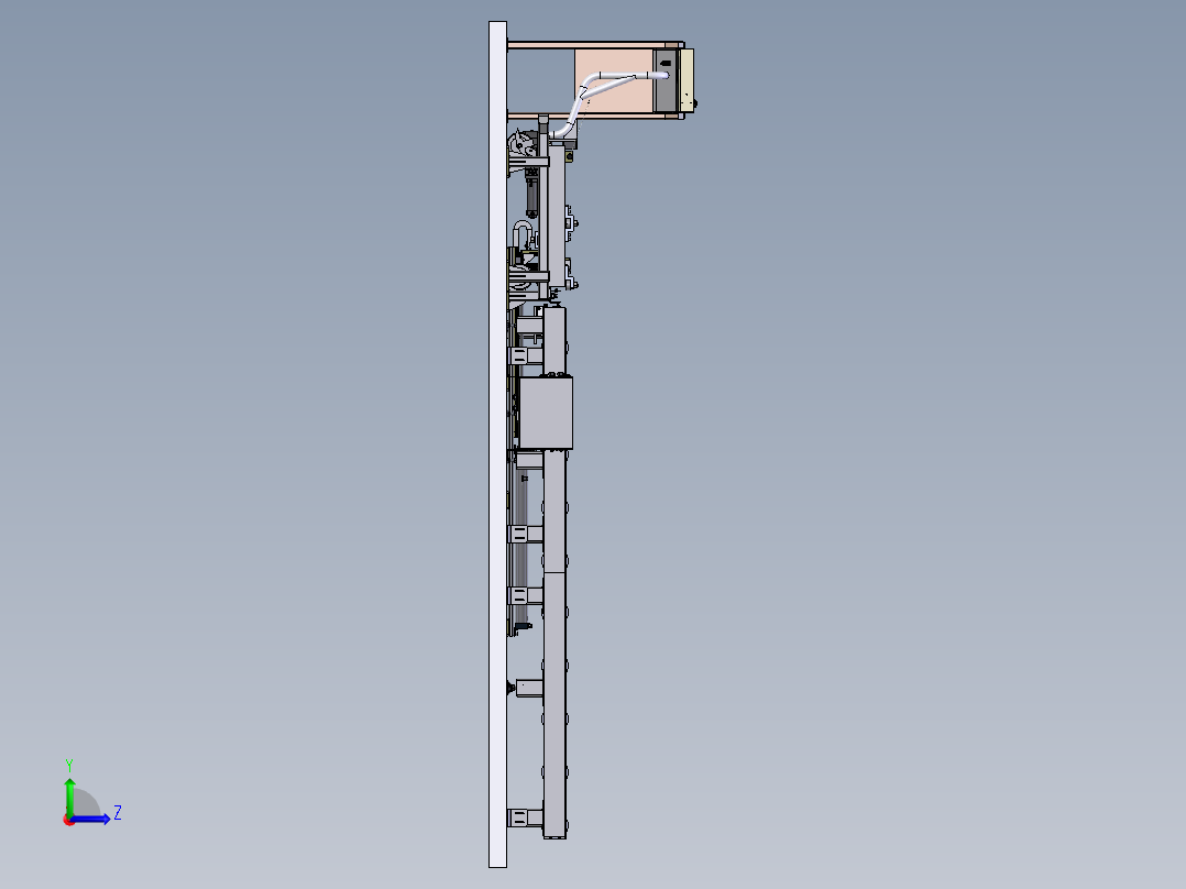上下料滚筒线sw18可编辑左视图