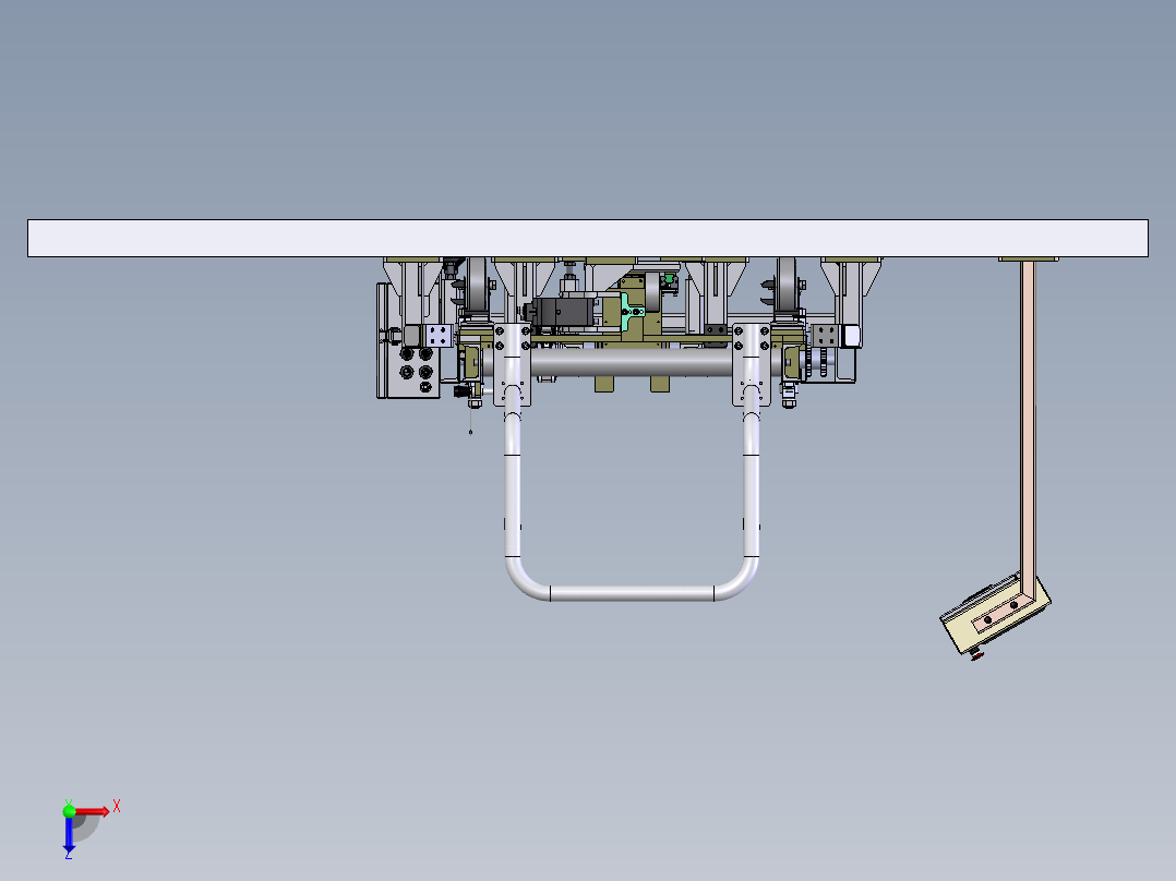 上下料滚筒线sw18可编辑俯视图