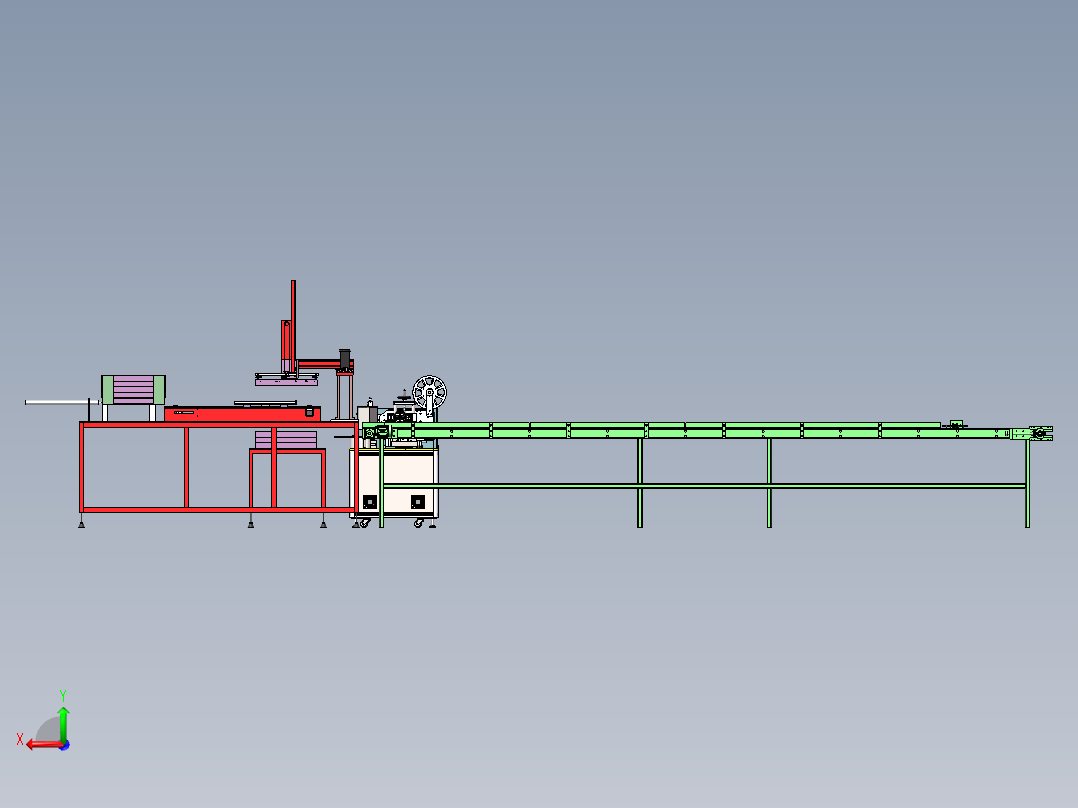 手机屏幕自动贴膜检测生产线sw17可编辑后视图