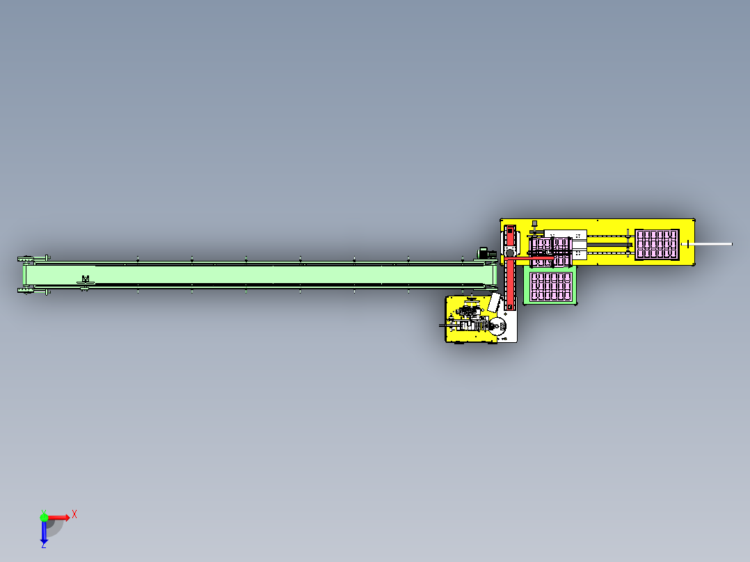手机屏幕自动贴膜检测生产线sw17可编辑俯视图