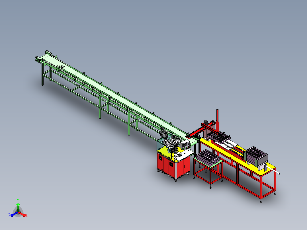 手机屏幕自动贴膜检测生产线sw17可编辑正等轴测图
