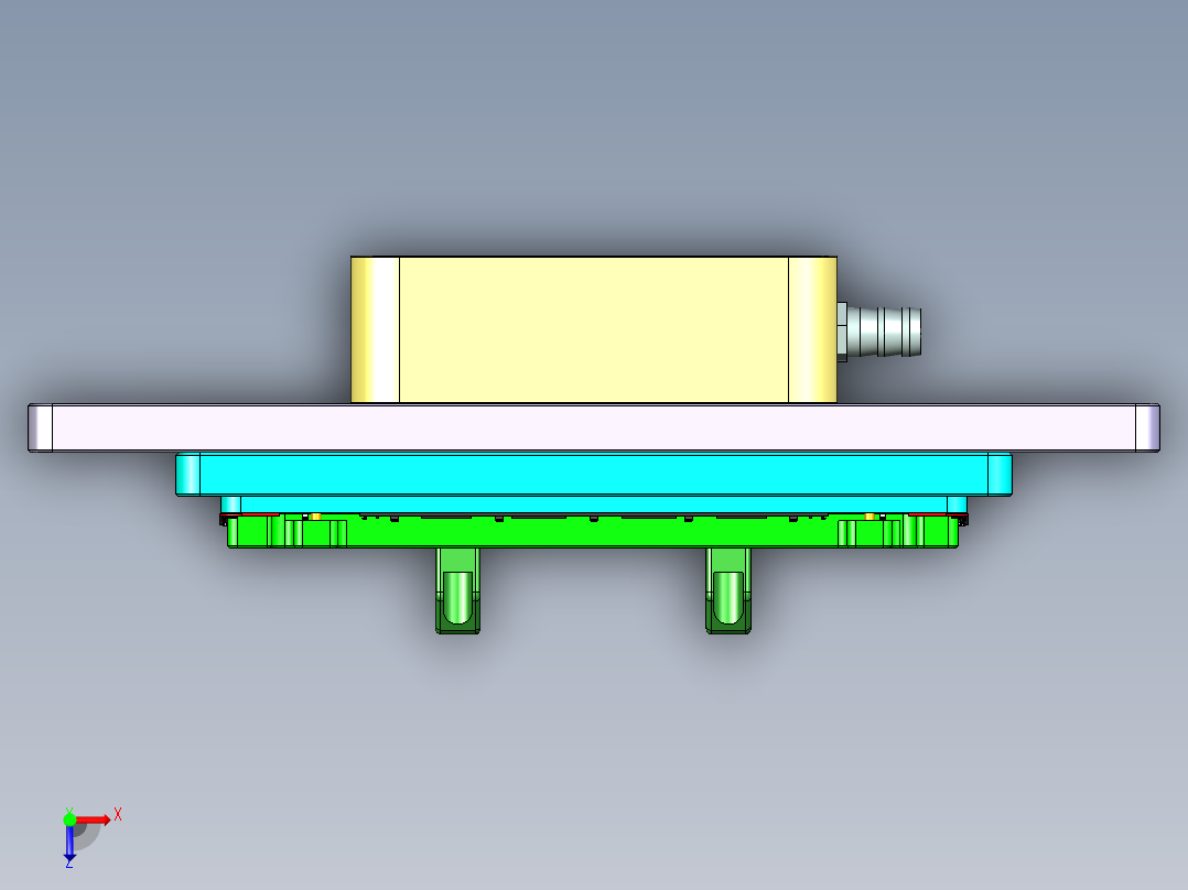 四轴笔记本电脑外壳精铣外形治具模型三维+CAD俯视图