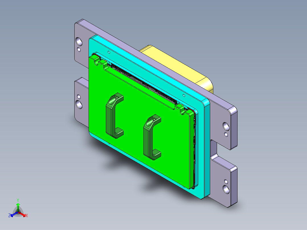 四轴笔记本电脑外壳精铣外形治具模型三维+CAD正等轴测图