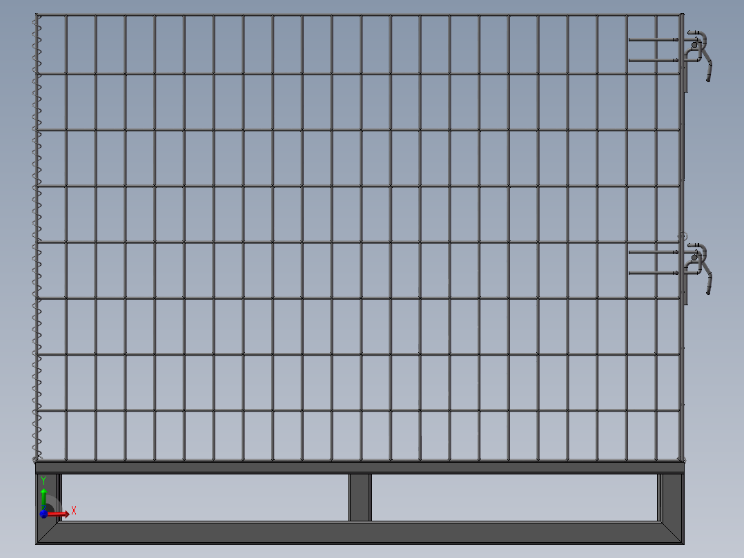 自动化立体仓库3D模前视图