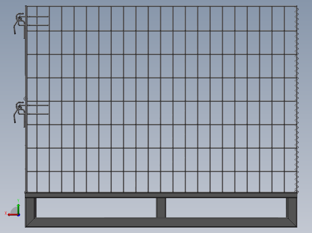 自动化立体仓库3D模后视图
