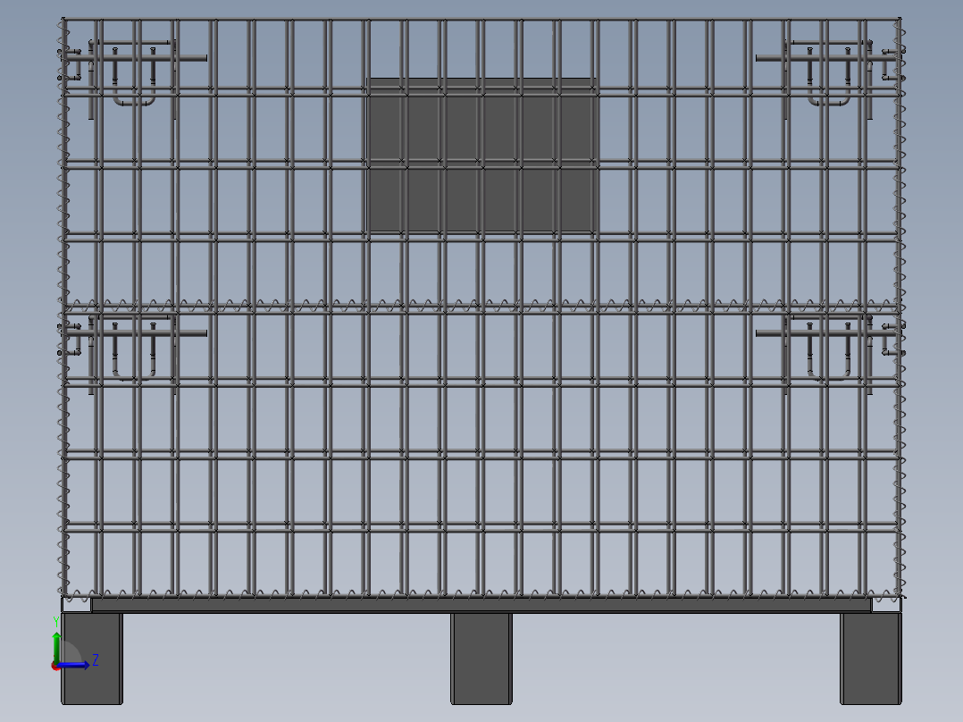 自动化立体仓库3D模左视图