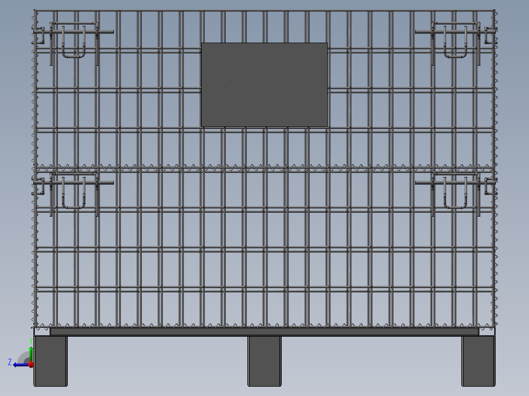 自动化立体仓库3D模右视图
