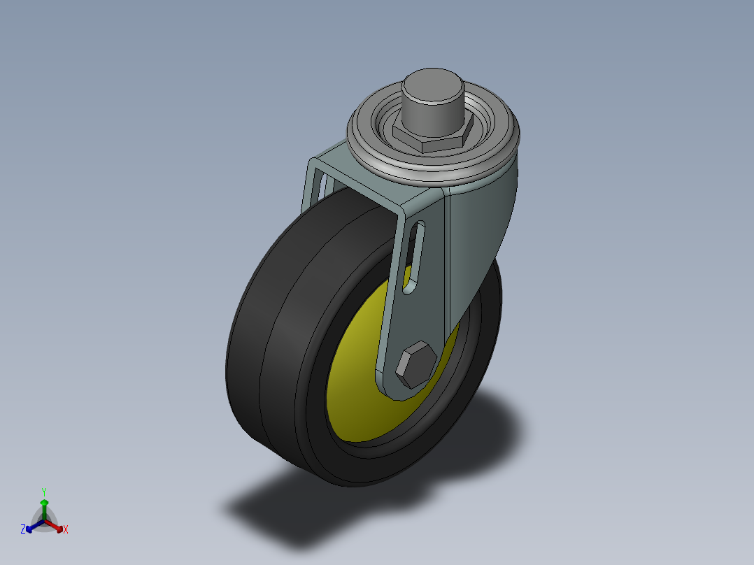 万向轮、脚轮(113)正等轴测图