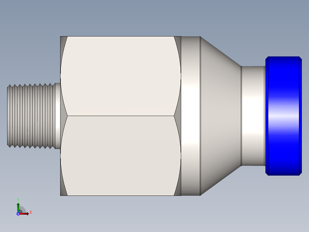 气动快速管接头PC04-M5[PC06-M5]前视图
