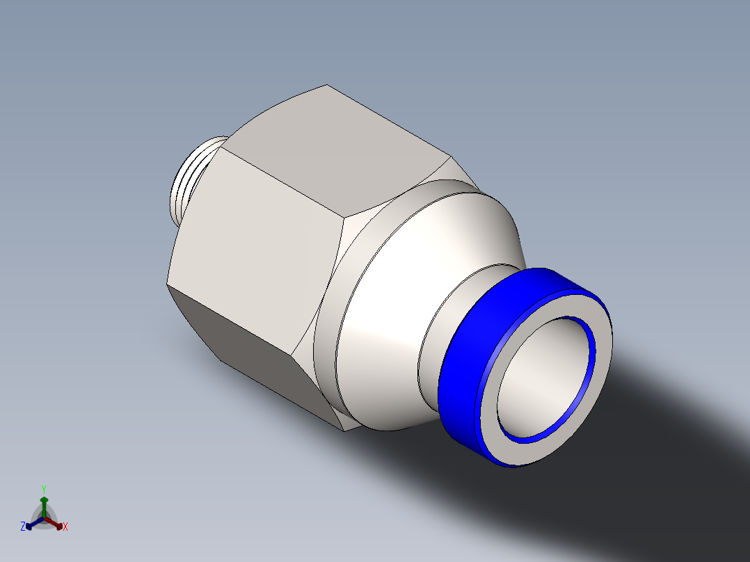 气动快速管接头PC04-M5[PC06-M5]正等轴测图
