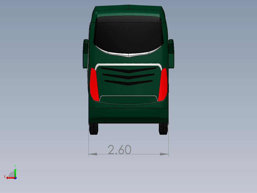 客车、公交车(3)后视图