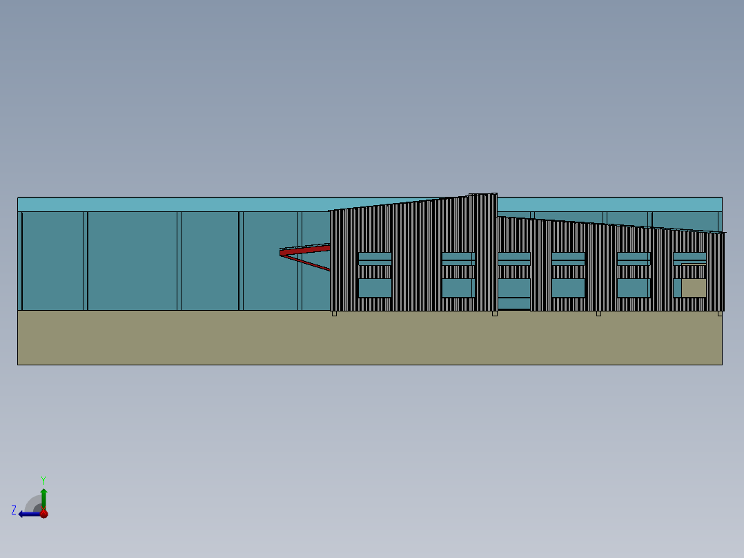 QH077厂房建筑条件文件右视图