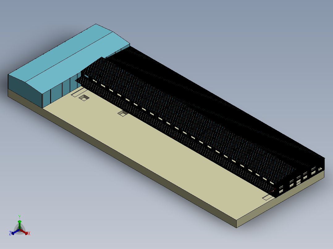 QH077厂房建筑条件文件正等轴测图