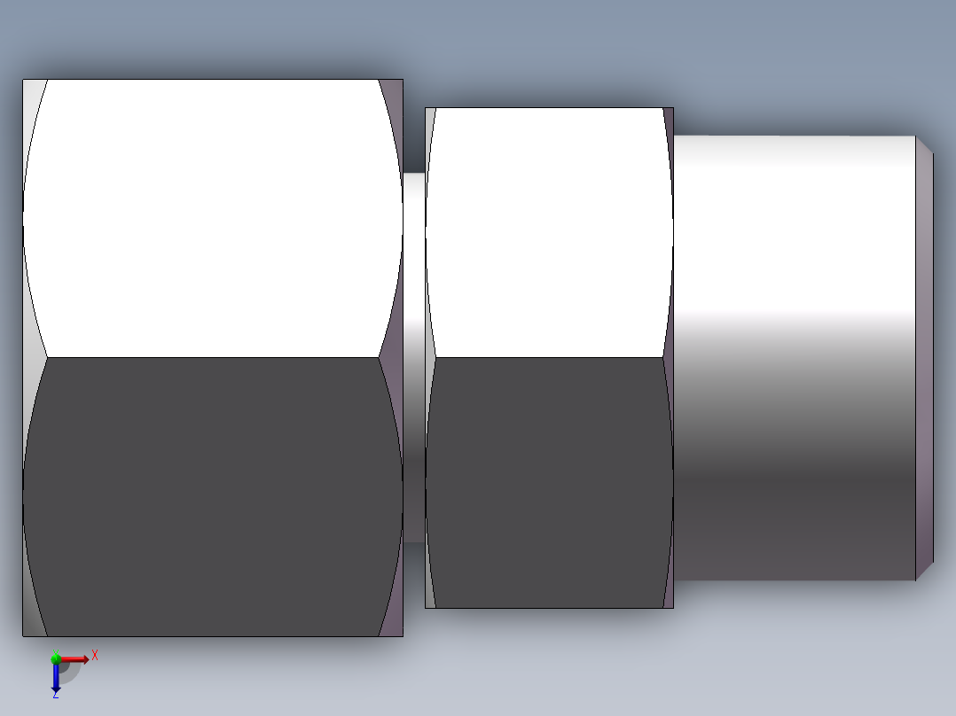 直通同径度接头、2D-24俯视图