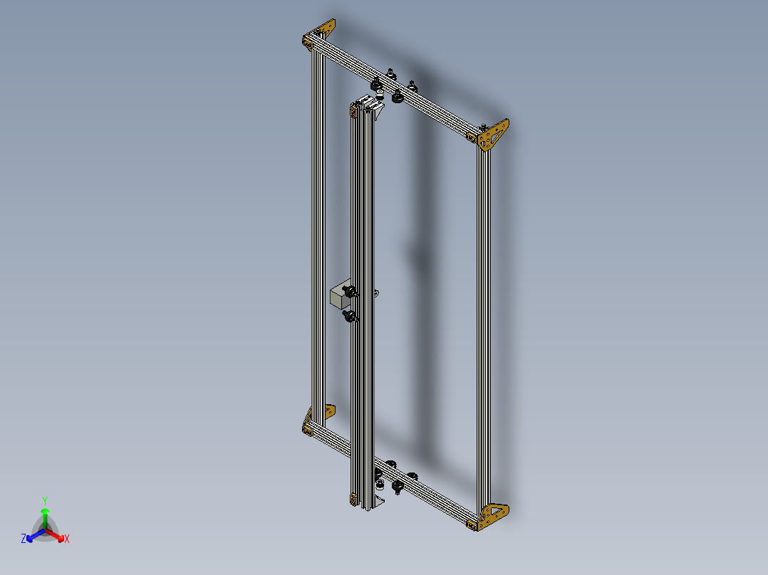 B2004863-激光切割机正等轴测图