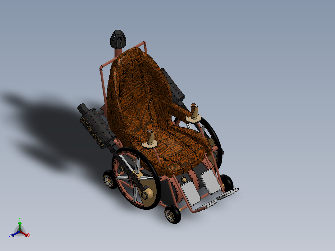 轮椅(30)正等轴测图