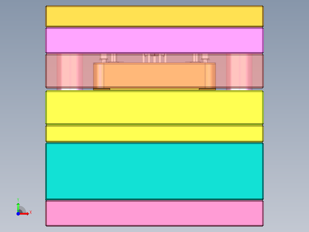 注塑模具、模具(58)前视图
