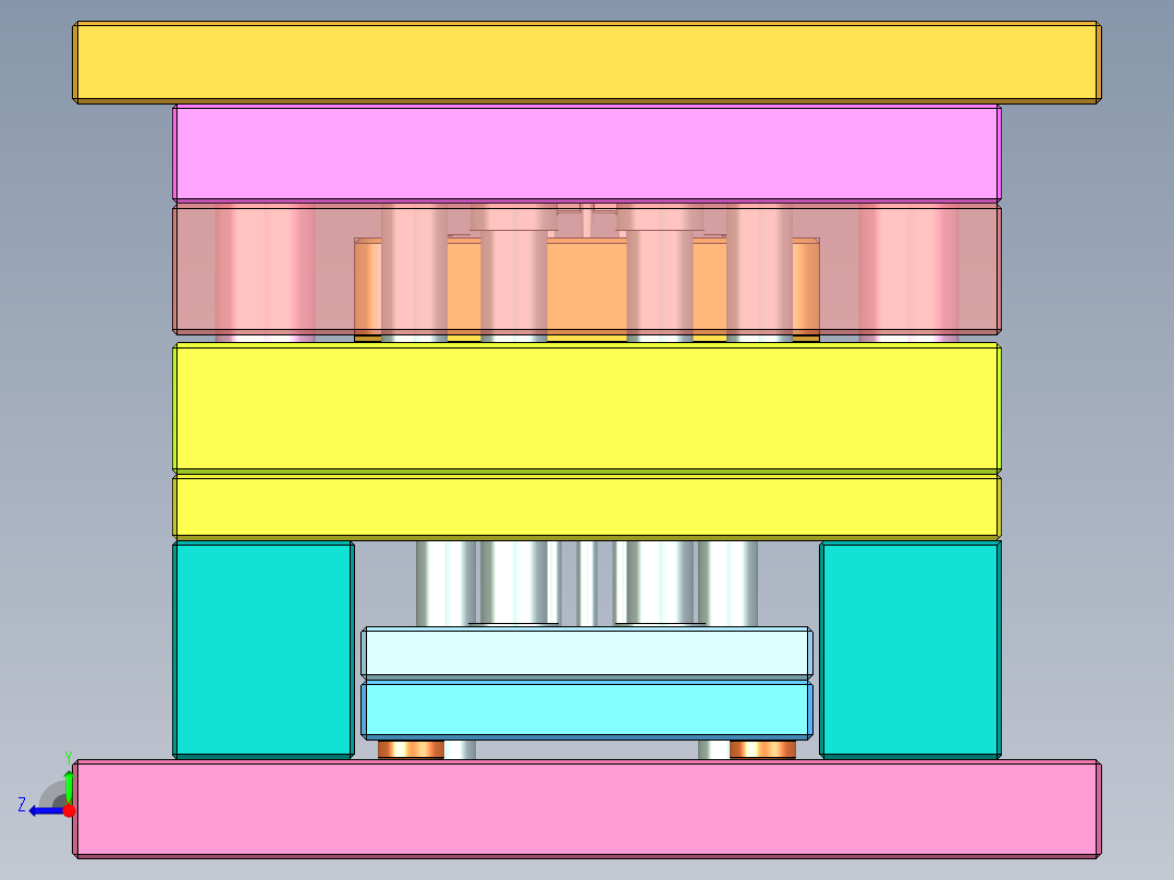 注塑模具、模具(58)右视图