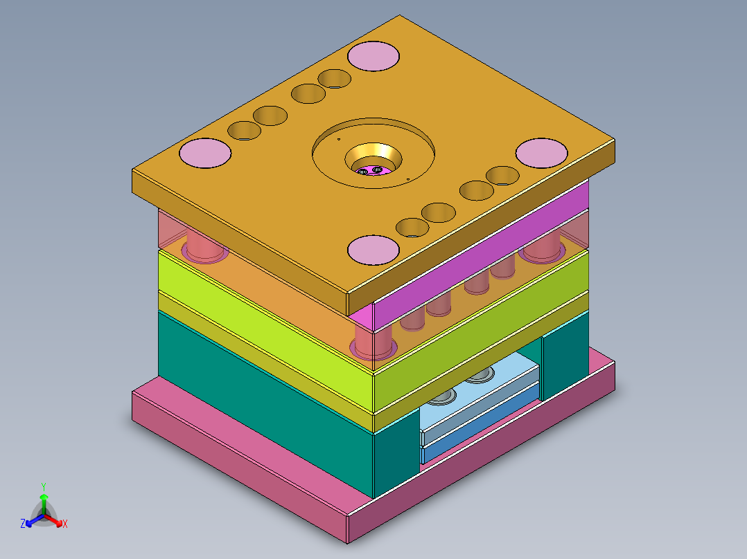 注塑模具、模具(58)正等轴测图