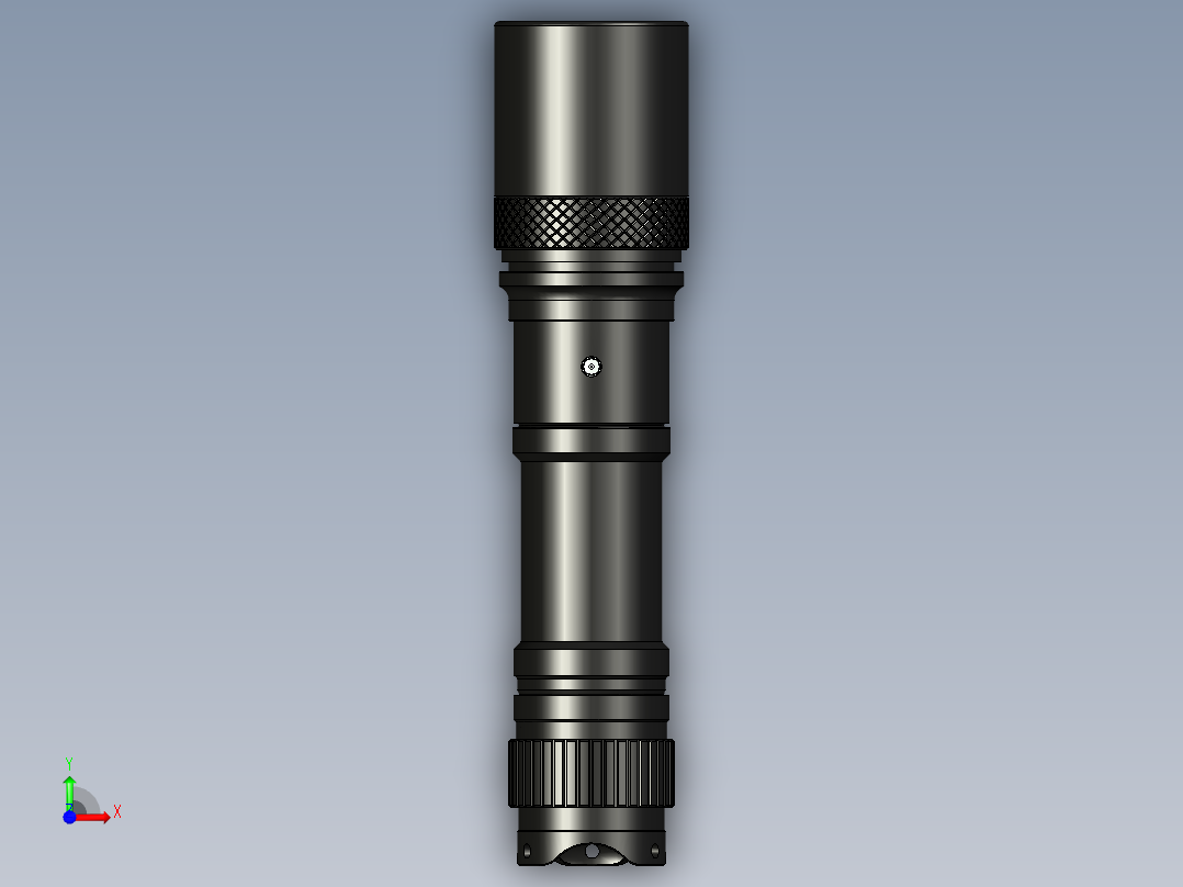 便携移动强光手电筒设计前视图