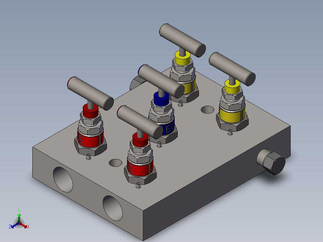 V5-五阀歧管模型