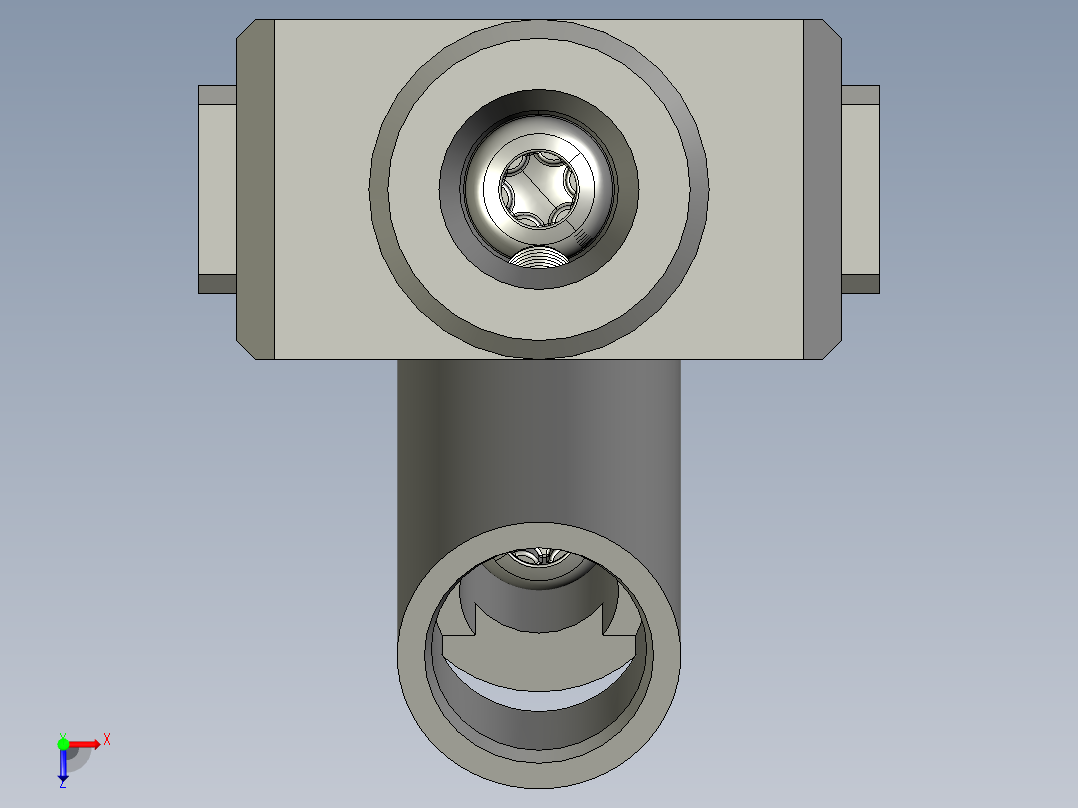 螺丝批下料嘴俯视图