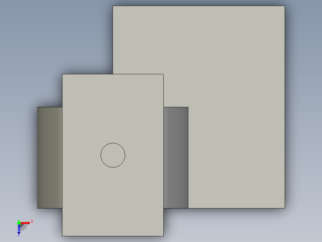 万向轮丝杆型3寸M12-60H100)俯视图