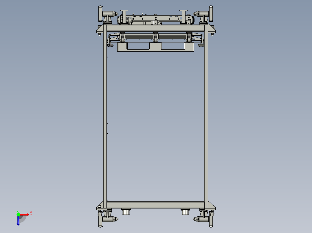 吊笼装配体俯视图